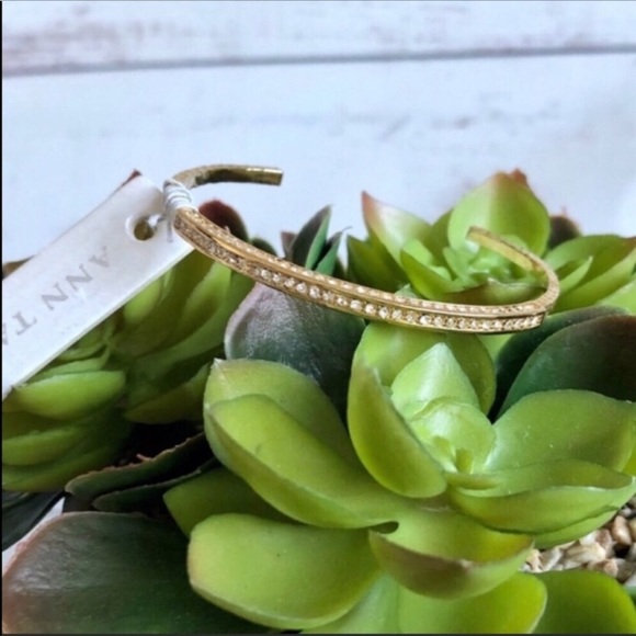 Modern gold rhinestone stack bracelet NEW - Picture 5 of 7